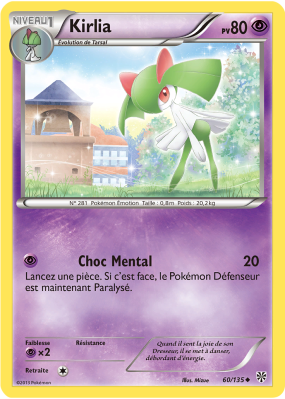Carte Pokémon Kirlia 60/135 Peu commune Tempête Plasma