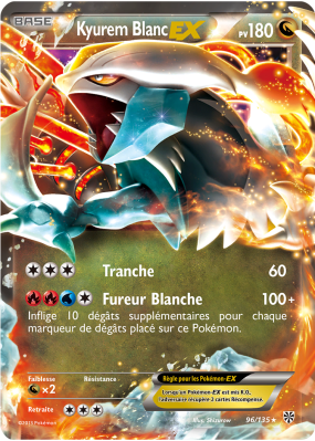Carte Pokémon Kyurem Blanc-EX 96/135 Ultra Rare Tempête Plasma