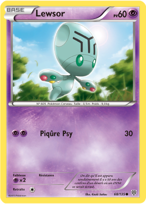 Carte Pokémon Lewsor 68/135 Commune Tempête Plasma