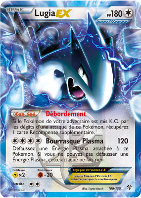 Carte Pokémon Lugia-EX 108/149 Ultra Rare Tempête Plasma