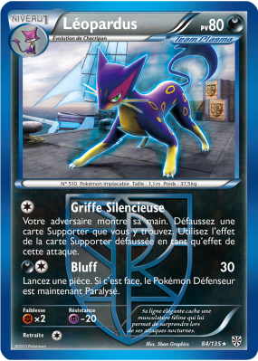 Carte Pokémon Léopardus 84/135 Rare Tempête Plasma