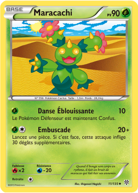 Carte Pokémon Maracachi 11/135 Peu commune Tempête Plasma