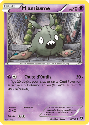 Carte Pokémon Miamiasme 65/135 Commune Tempête Plasma