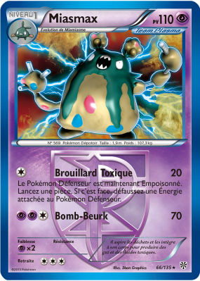 Carte Pokémon Miasmax 66/135 Holographique Tempête Plasma