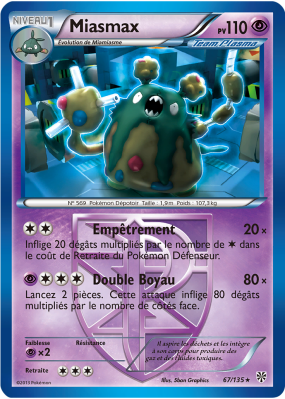 Carte Pokémon Miasmax 67/135 Rare Tempête Plasma
