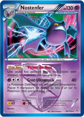 Carte Pokémon Nostenfer 55/135 Holographique Tempête Plasma