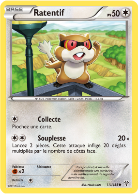 Carte Pokémon Ratentif 111/135 Commune Tempête Plasma