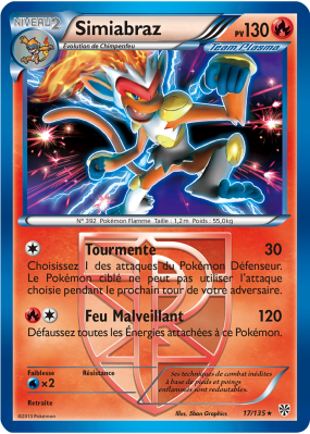 Carte Pokémon Simiabraz 17/135 Holographique Tempête Plasma