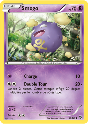 Carte Pokémon Smogo 56/135 Commune Tempête Plasma