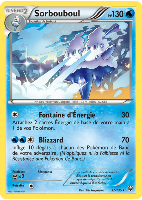 Carte Pokémon Sorbouboul 37/135 Rare Tempête Plasma