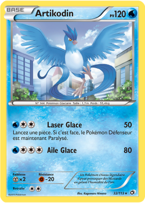 Carte Pokémon Artikodin 32/113 Holographique Trésors Légendaires