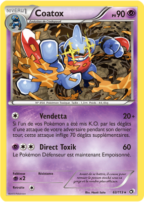 Carte Pokémon Coatox 63/113 Rare Trésors Légendaires