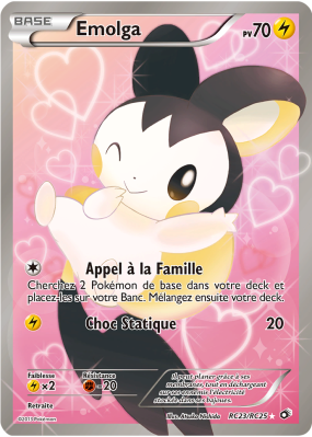 Carte Pokémon Emolga RC23/RC25 Ultra Rare Trésors Légendaires