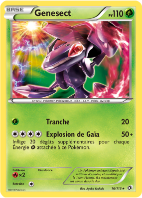 Carte Pokémon Genesect 16/113 Holographique Trésors Légendaires