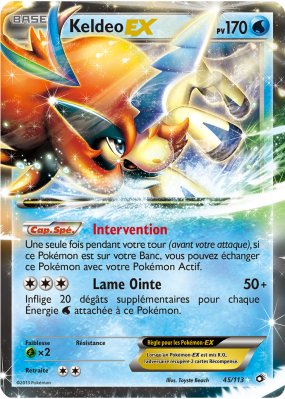 Carte Pokémon Keldeo-EX 45/113 Ultra Rare Trésors Légendaires