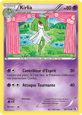 Carte Pokémon Kirlia 60/113 Peu commune Trésors Légendaires