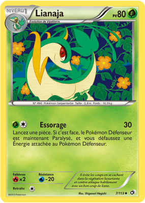 Carte Pokémon Lianaja 7/113 Peu commune Trésors Légendaires