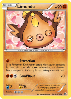 Carte Pokémon Limonde RC12/RC25 Peu commune Trésors Légendaires