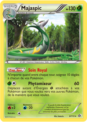 Carte Pokémon Majaspic 8/113 Holographique Trésors Légendaires