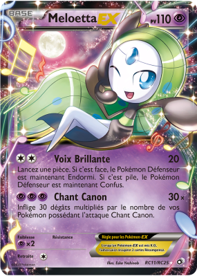 Carte Pokémon Meloetta-EX RC11/RC25 Rare Trésors Légendaires