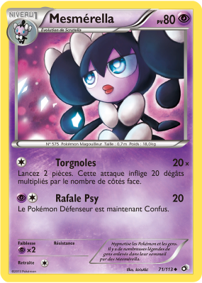 Carte Pokémon Mesmérella 71/113 Peu commune Trésors Légendaires