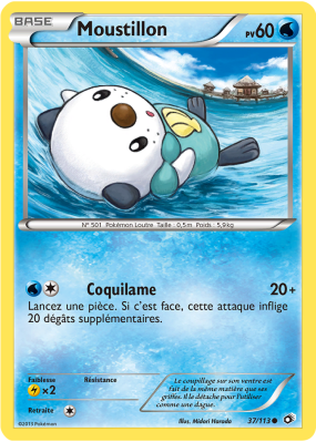 Carte Pokémon Moustillon 37/113 Commune Trésors Légendaires