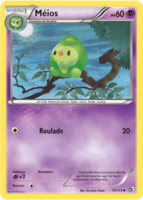 Carte Pokémon Méios 75/113 Peu commune Trésors Légendaires