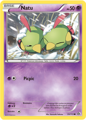 Carte Pokémon Natu 55/113 Commune Trésors Légendaires