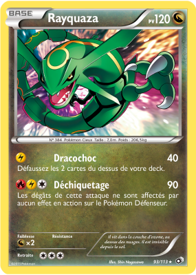 Carte Pokémon Rayquaza 93/113 Ultra Rare Trésors Légendaires