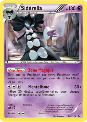 Carte Pokémon Sidérella 72/113 Holographique Trésors Légendaires