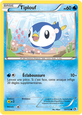Carte Pokémon Tiplouf 33/113 Commune Trésors Légendaires