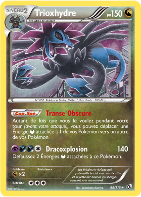 Carte Pokémon Trioxhydre 99/113 Holographique Trésors Légendaires