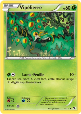 Carte Pokémon Vipélierre 6/113 Commune Trésors Légendaires