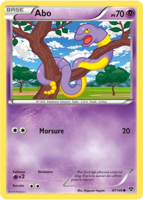 Carte Pokémon Abo 47/146 Commune XY (JCC)