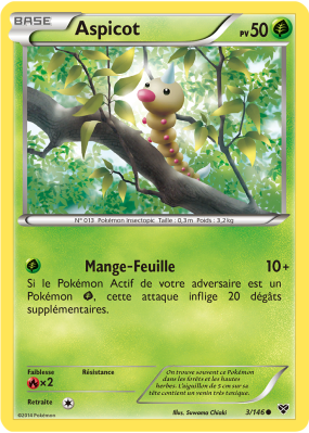 Carte Pokémon Aspicot 3/146 Commune XY (JCC)