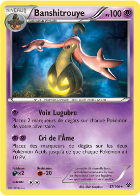 Carte Pokémon Banshitrouye 57/146 Holographique XY (JCC)