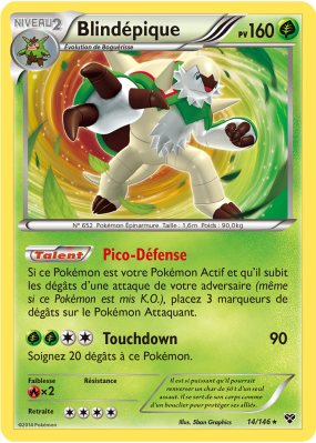 Carte Pokémon Blindépique 14/146 Holographique XY (JCC)