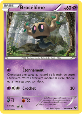 Carte Pokémon Brocélôme 54/146 Commune XY (JCC)