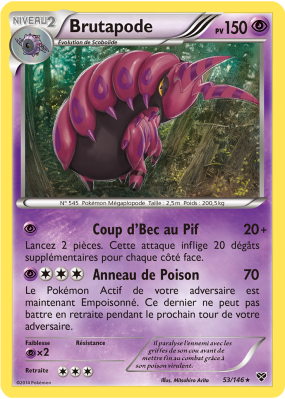 Carte Pokémon Brutapode 53/146 Rare XY (JCC)