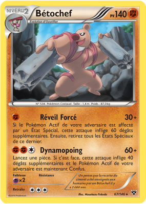 Carte Pokémon Bétochef 67/146 Rare XY (JCC)