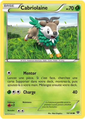 Carte Pokémon Cabriolaine 18/146 Commune XY (JCC)