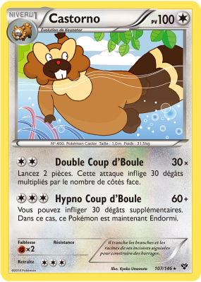 Carte Pokémon Castorno 107/146 Rare XY (JCC)