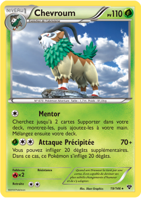Carte Pokémon Chevroum 19/146 Holographique XY (JCC)