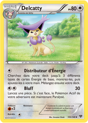 Carte Pokémon Delcatty 105/146 Peu commune XY (JCC)