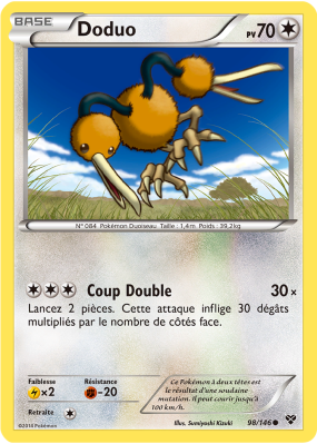 Carte Pokémon Doduo 98/146 Commune XY (JCC)
