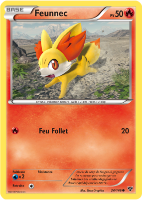 Carte Pokémon Feunnec 24/146 Commune XY (JCC)
