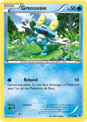 Carte Pokémon Grenousse 39/146 Commune XY (JCC)