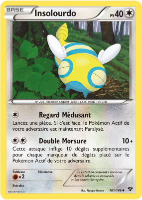 Carte Pokémon Insolourdo 101/146 Peu commune XY (JCC)