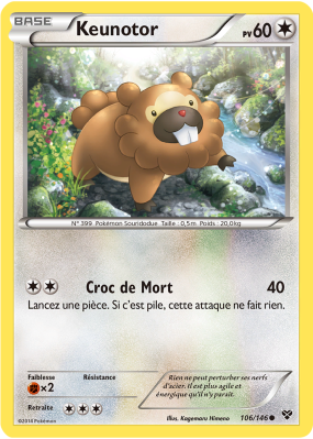 Carte Pokémon Keunotor 106/146 Commune XY (JCC)