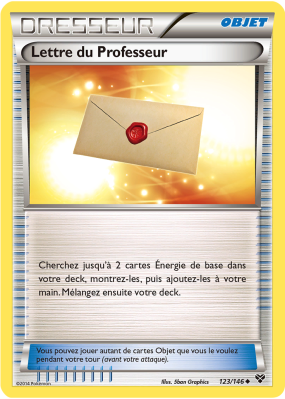 Carte Pokémon Lettre du Professeur 123/146 Peu commune XY (JCC)